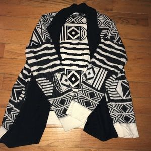 Aztec print cardigan